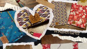 Créations atelier couture pochette livre