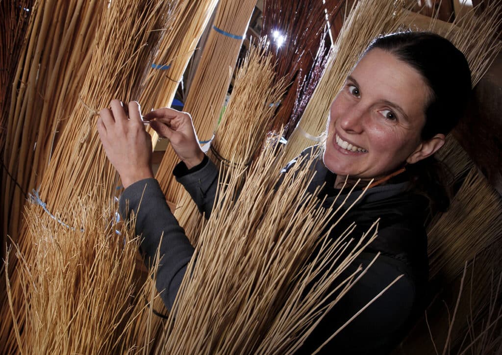 Stéphanie Carteron, vannière dans les Hautes Alpes