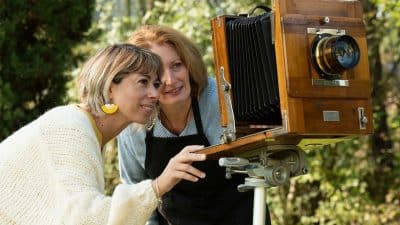 Prise de vue extérieure atelier photographie au collodion humide
