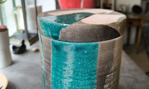 Pot turquoise Formation Tournage en Céramique entre Bourges et Moulins