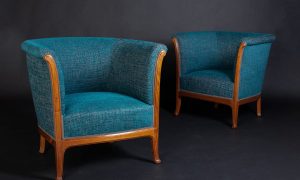 Fauteuils bleus Formation Tapissier d'ameublement en siège proche de Caen