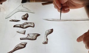 Création d'un vitrail œil de bœuf / oculus pendant la formation