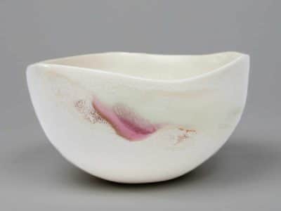 Bol blanc organique formation tournage céramique dans l'Aude