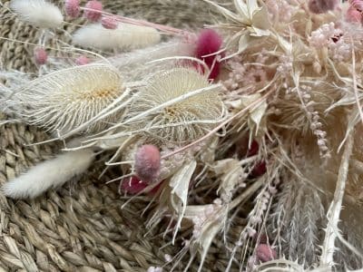 Bouquet rose formation fleurs séchées à Paris