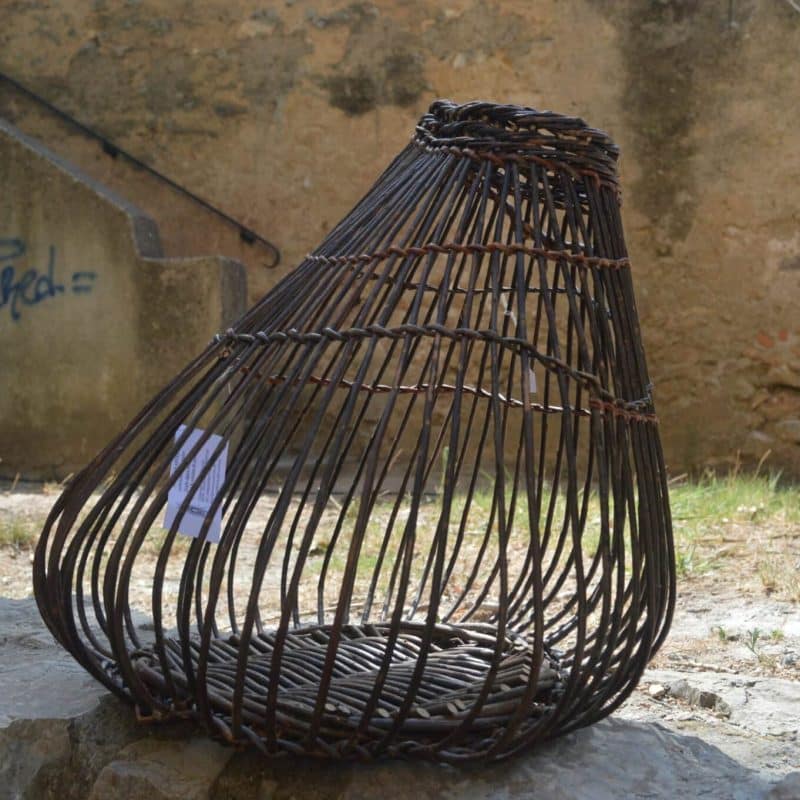 Corbeille ajourée décentré Loïz Appel, vannier en région PACA