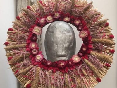 Couronne rose formation fleurs séchées à Paris