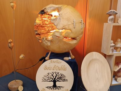 Lampes bois tourné Formation Tourneur sur bois proche de Lyon