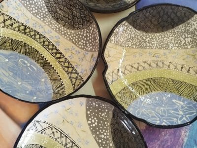 Assiettes cours du soir Décoration en Céramique en Normandie - Formation