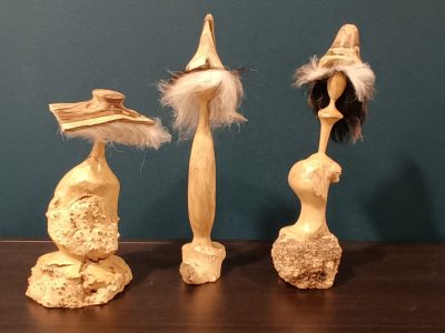 Petites sculptures bois tourné Formation Tourneur sur bois proche de Lyon