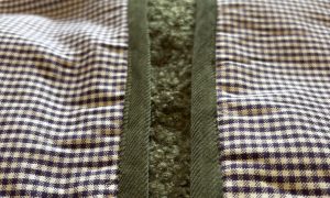 Veste a carreaux kaki, formation-couture-porto-vecchio