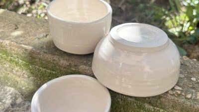 Bols blanc atelier d'initiation au Tournage Céramique à Toulon