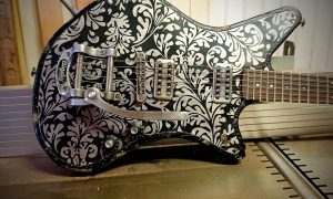Guitare décorée Formation Luthier en guitare proche de Nantes