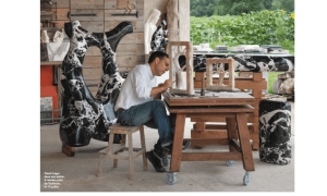Article du Monde sur David, formateur tailleur de pierre et sculpteur vers Toulouse
