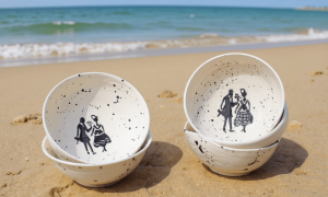 Assiettes pendant la formation céramique en Seine Maritime