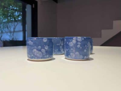 Tasses nuances bleues formation Tournage en Céramique proche de Toulouse