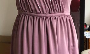 Robe mauve, formation couture à Angers