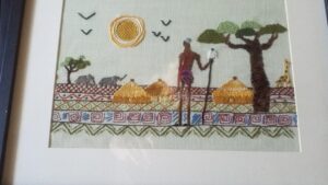 Paysage Stage broderie sur 4 techniques