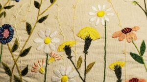 Fleurs Stage broderie sur 4 techniques